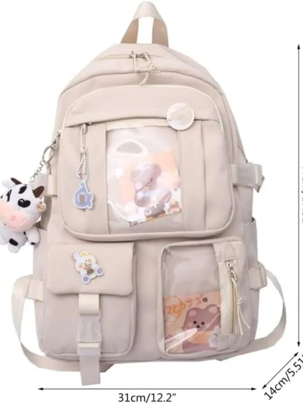 Cute Aesthetic Kawaii Backpack for Teen Girls | Stylish School Bag, Trendy
